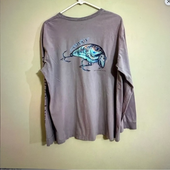 Southern Lure Cranky Long Sleeve Shirt with Fish Graphic - Picture 6 of 7